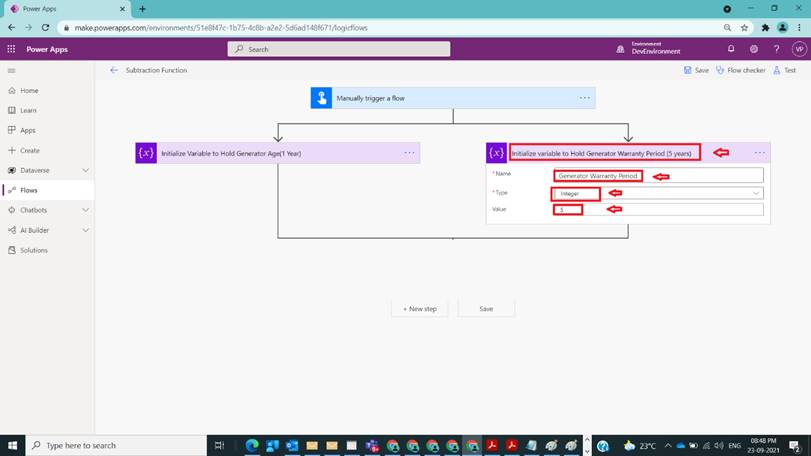Usage of Subtraction Function in Power Automate
